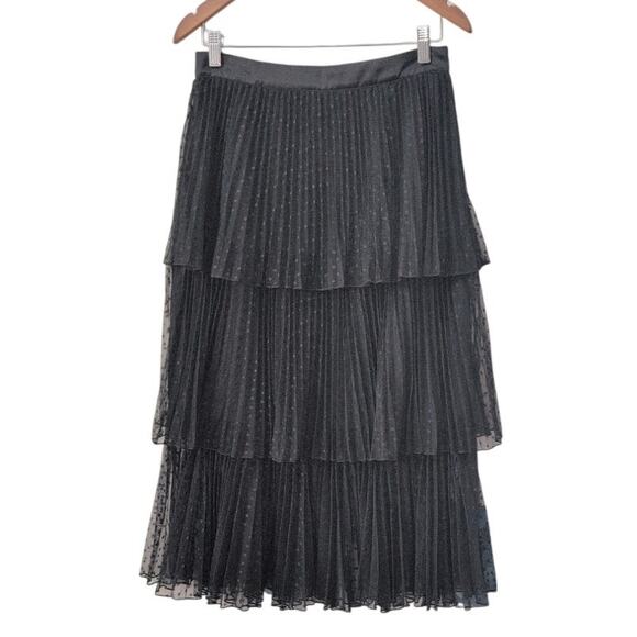 NWT Intermix Black Lace Tiered Maxi Skirt – Size 6 - Picture 1 of 4
